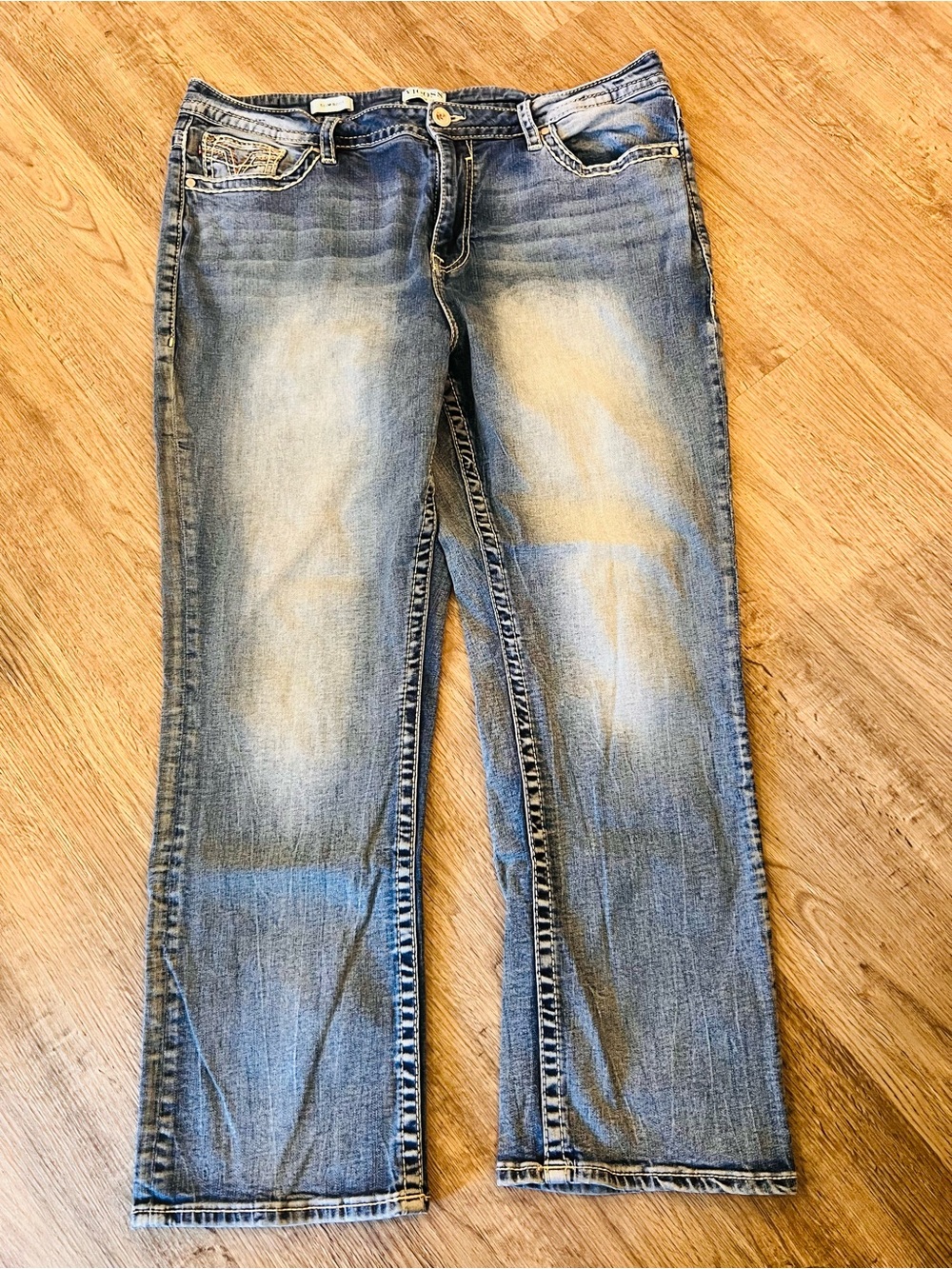 Vigoss Light Blue Washed Slim Boot Jeans